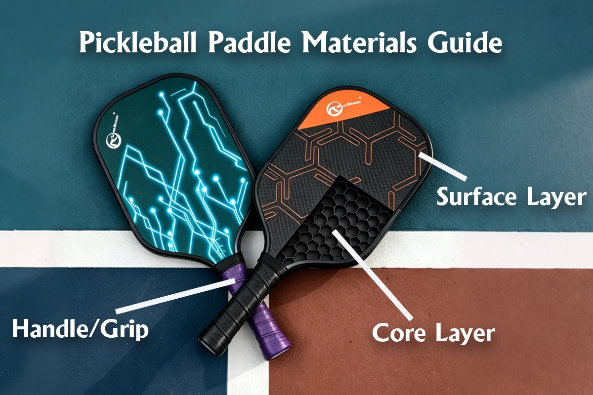Pickleball Paddle Materials Guide: From Surface to Core