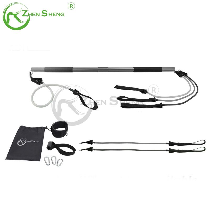 pilates stick bar with resistance bands