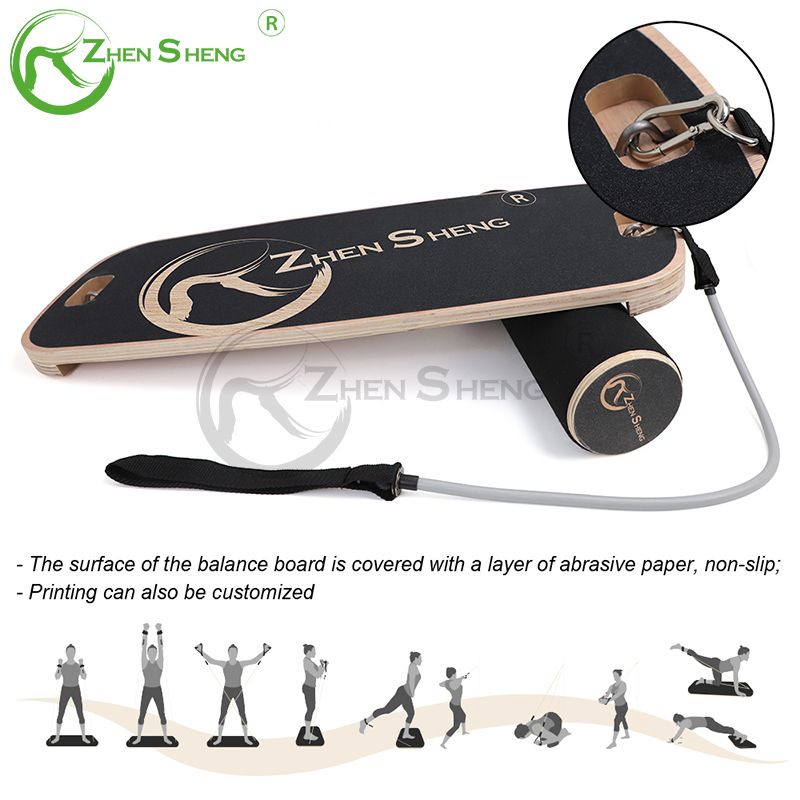 wooden surf balance board