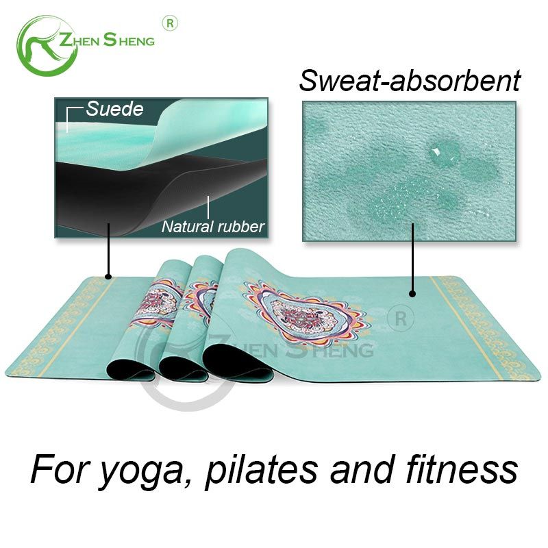 Suede rubber yoga mat