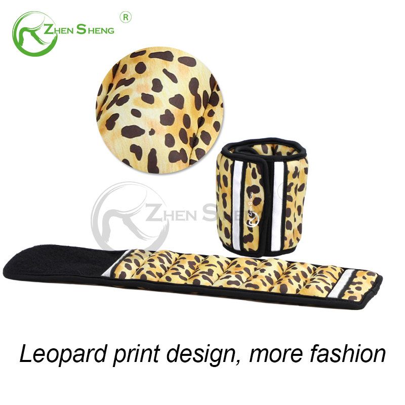 New Design Leopard Print Comfortable Ankle Wrist Weight with Reflective Strips