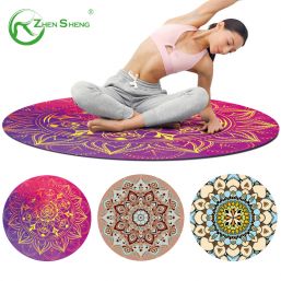 Circular Suede Rubber Multifunction Exercise Fitness Pilates Yoga Mat