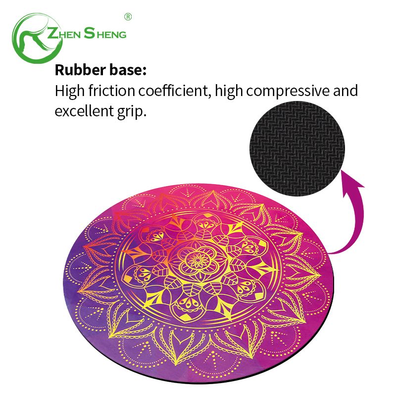Circular Suede Rubber Multifunction Exercise Fitness Pilates Yoga Mat